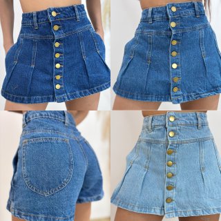Falda short Botonera